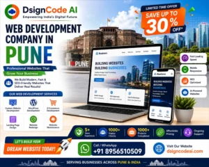 Web Development Company in Pune DsignCode AI builds responsive, SEO-friendly, AI-powered websites that help businesses grow online.