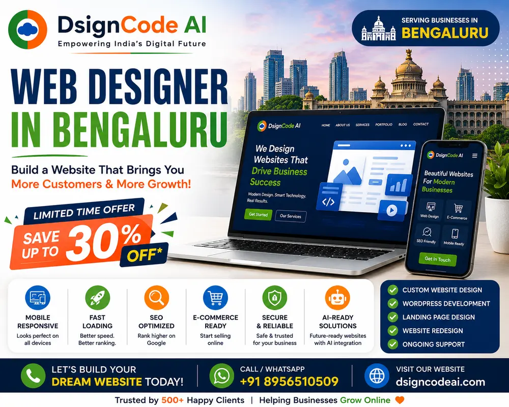 Best Web Designer in Bengaluru | Professional Website Design | DsignCode AI
